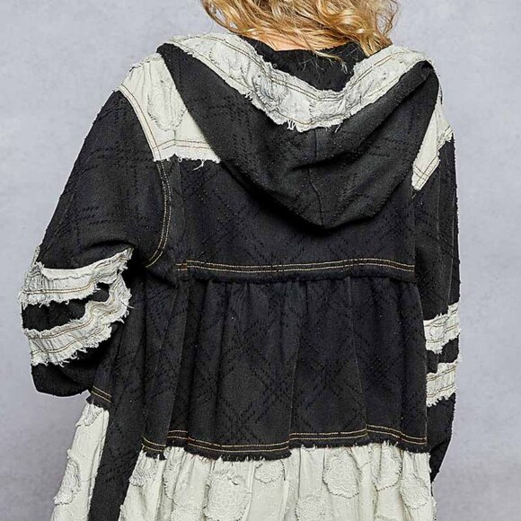 POL Moonwake Hollow Boho Patchwork Hooded Jacket NEW Sizes Various - Picture 6 of 8